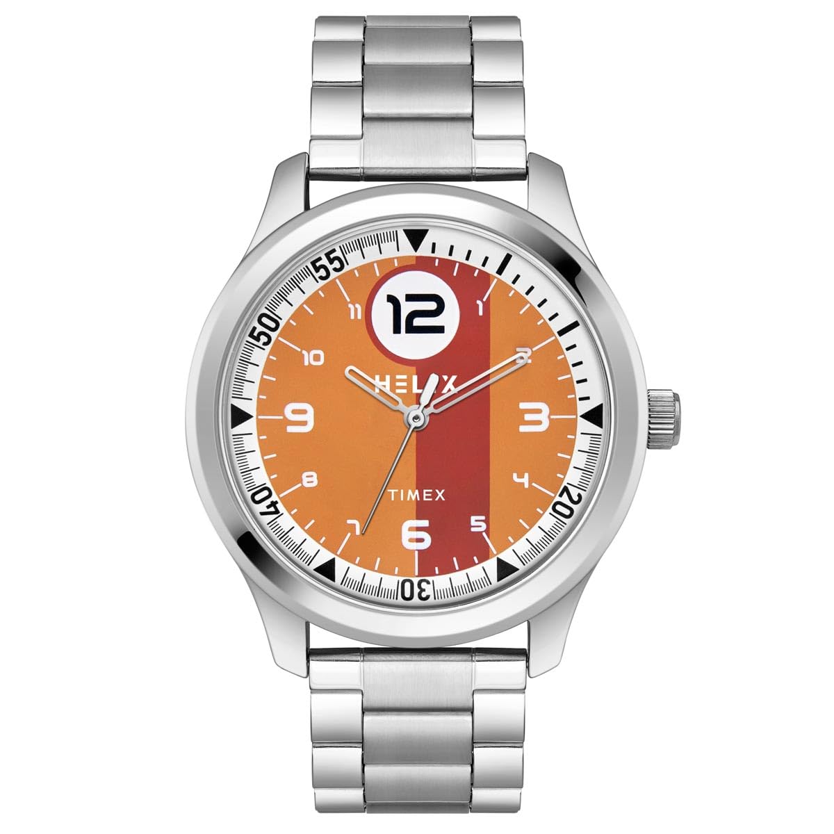 Buy Helix by Timex Analog Watch for Man with Orange Round Dial